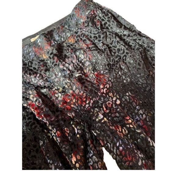 Kachel by Anthropologie Women's Size 4 Velvet Burnout Wide Leg Print Pants NWT - Picture 8 of 10